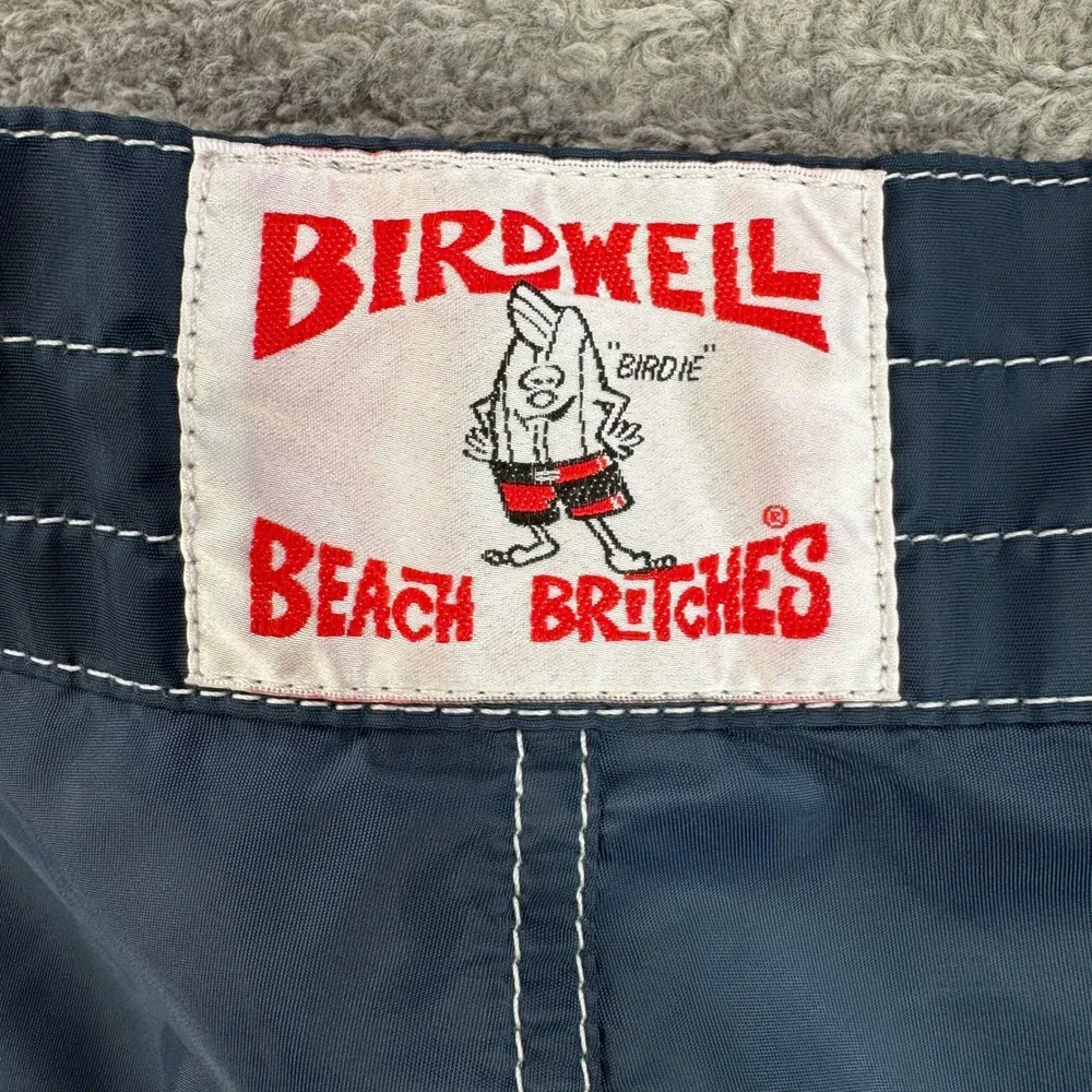 Birdwell Beach Britches Mens 36 Navy Blue Board Shorts Made USA Surf *REPAIRED*
